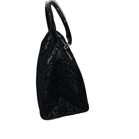 Black floral Tassel Suede Embroidery Pattern Handbag - Picture 2 of 12